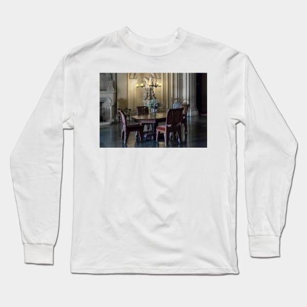 Penrhyn castle- Table and chairs Long Sleeve T-Shirt by jasminewang